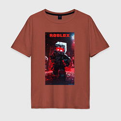 Футболка оверсайз мужская Roblox red style, цвет: кирпичный