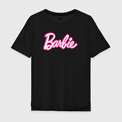 Футболка оверсайз мужская Барби Фильм Логотип, цвет: черный