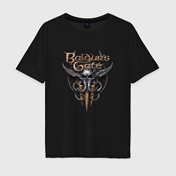 Мужская футболка оверсайз Baldurs Gate 3 - logotype