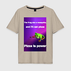 Мужская футболка оверсайз Pizza is power