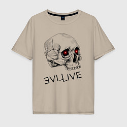 Мужская футболка оверсайз Evil and live