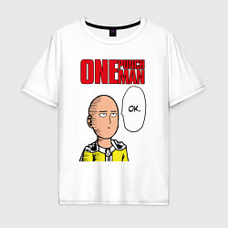 Мужская футболка оверсайз Saitama - one punch man