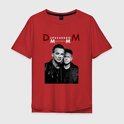Футболка оверсайз мужская Depeche Mode 2023 Memento Mori - Dave & Martin 09, цвет: красный