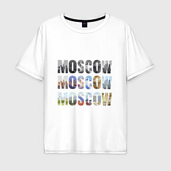 Мужская футболка оверсайз Moscow - Москва