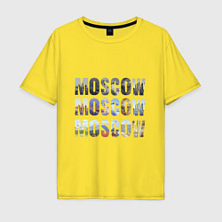 Мужская футболка оверсайз Moscow - Москва