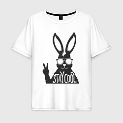 Мужская футболка оверсайз Stay cool rabbit