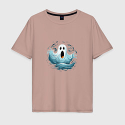 Мужская футболка оверсайз Привидение на хэллоуин