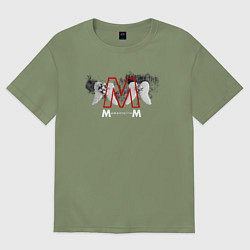 Футболка оверсайз мужская Depeche Mode - Memento Mori Angels, цвет: авокадо