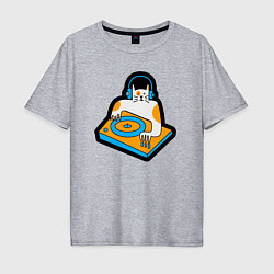 Мужская футболка оверсайз DJ cat