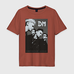 Футболка оверсайз мужская Depeche Mode 90 Violator, цвет: кирпичный