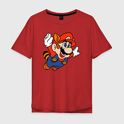 Мужская футболка оверсайз Марио летит