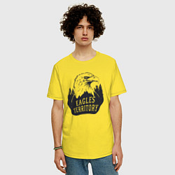 Футболка оверсайз мужская Территория орлов, цвет: желтый — фото 2
