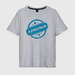 Футболка оверсайз мужская Армения здесь, цвет: меланж
