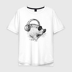 Мужская футболка оверсайз Морская свинка DJ