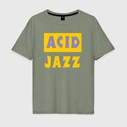 Футболка оверсайз мужская Acid jazz, цвет: авокадо
