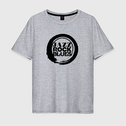 Мужская футболка оверсайз Jazz rock blues 1