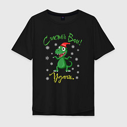 Мужская футболка оверсайз 2024 год зеленого дракона