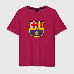 Футболка оверсайз мужская Barcelona fc sport, цвет: маджента