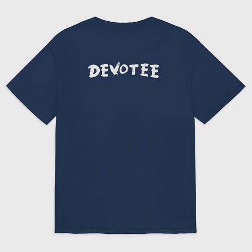 Мужская футболка оверсайз Depeche Mode - Devotee Mode / Тёмно-синий – фото 2