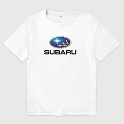 Футболка оверсайз мужская Subaru sport auto, цвет: белый