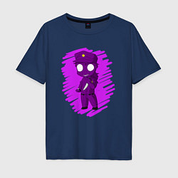 Мужская футболка оверсайз Фиолетовый человек
