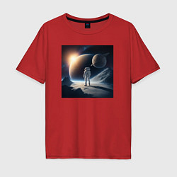 Мужская футболка оверсайз Человек в космосе