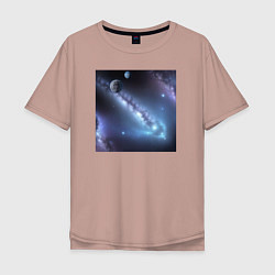 Мужская футболка оверсайз Космическая система