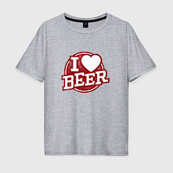 Мужская футболка оверсайз Признание в любви к пиву