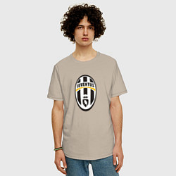 Футболка оверсайз мужская Juventus sport fc, цвет: миндальный — фото 2