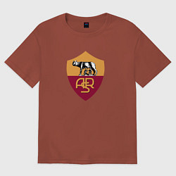 Футболка оверсайз мужская Roma fc club, цвет: кирпичный
