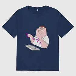 Мужская футболка оверсайз Питер Гриффен с длинными ногтями