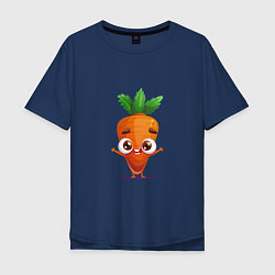 Мужская футболка оверсайз Морковка кавайная