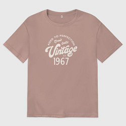Футболка оверсайз мужская 1967 год, выдержанный до совершенства, цвет: пыльно-розовый