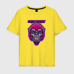 Мужская футболка оверсайз Purple crazy monkey
