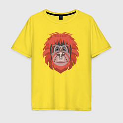 Футболка оверсайз мужская Orange monkey, цвет: желтый
