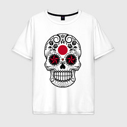 Мужская футболка оверсайз Japan skull