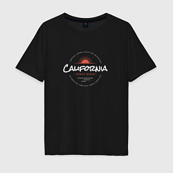 Футболка оверсайз мужская California venice beach, цвет: черный