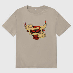 Мужская футболка оверсайз Бык в кадре