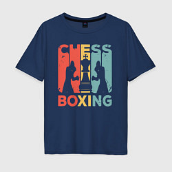 Мужская футболка оверсайз Шахматный бокс