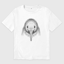 Мужская футболка оверсайз Птица киви анфас