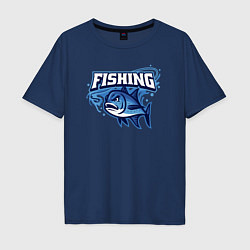 Мужская футболка оверсайз Fishing style