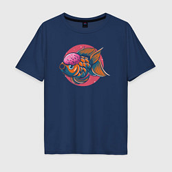 Мужская футболка оверсайз Funny fish