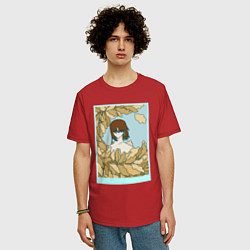 Футболка оверсайз мужская Eve, цвет: красный — фото 2