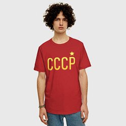 Футболка оверсайз мужская СССР бесконечное лето, цвет: красный — фото 2