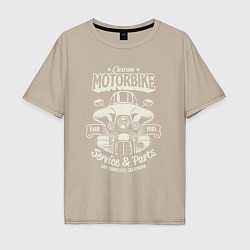 Мужская футболка оверсайз Custom motorbike