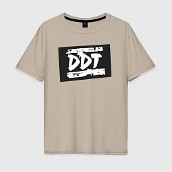 Мужская футболка оверсайз ДДТ - логотип