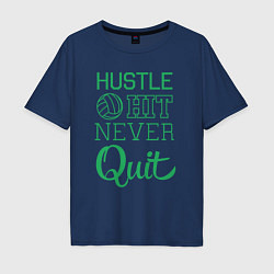 Мужская футболка оверсайз Hustle hit never quit