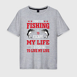 Мужская футболка оверсайз Fishing in my life