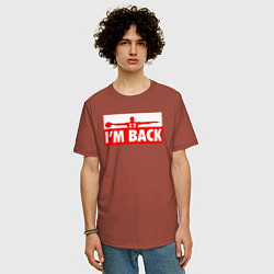 Футболка оверсайз мужская Возвращение Джордана, цвет: кирпичный — фото 2