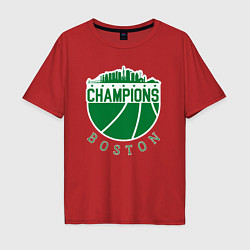 Футболка оверсайз мужская Boston champions, цвет: красный